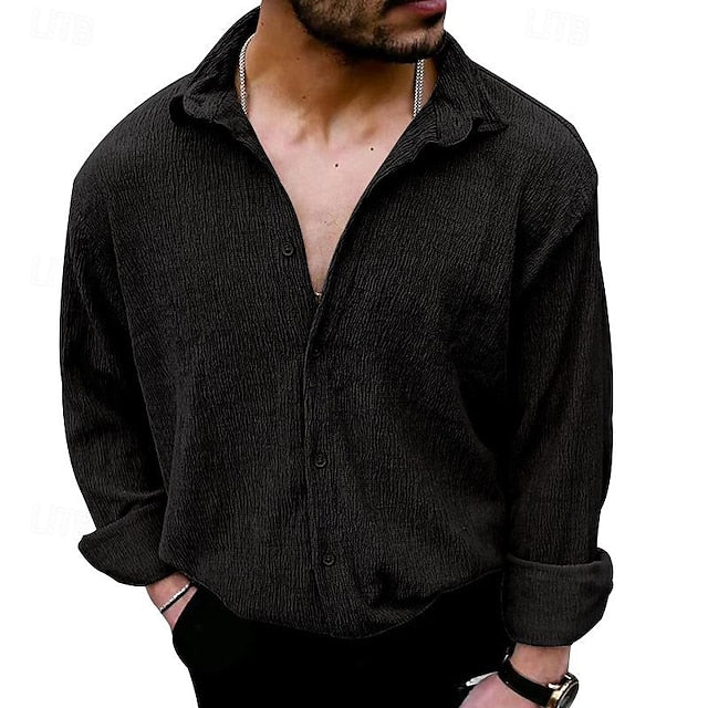 Shirt Button Men's Beach Up Summer Casual