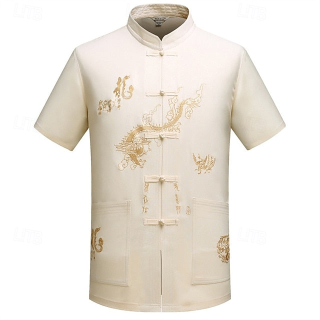 Up Shirt Button Summer Men's Beach Casual