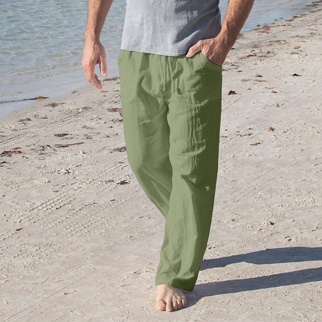 Beach Summer Baggy Trousers Linen Men's Pants