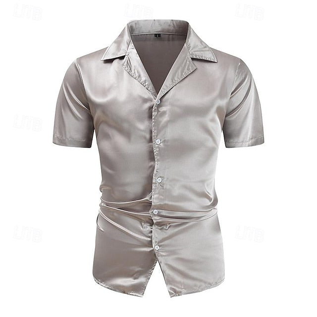 Up Button Men's Casual Beach Shirt Summer