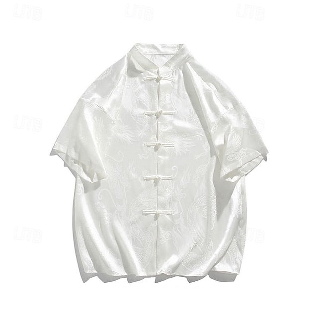 Men's Shirt Beach Button Casual Up Summer