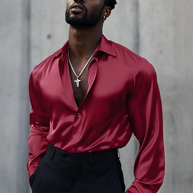 Beach Shirt Summer Casual Up Men's Button
