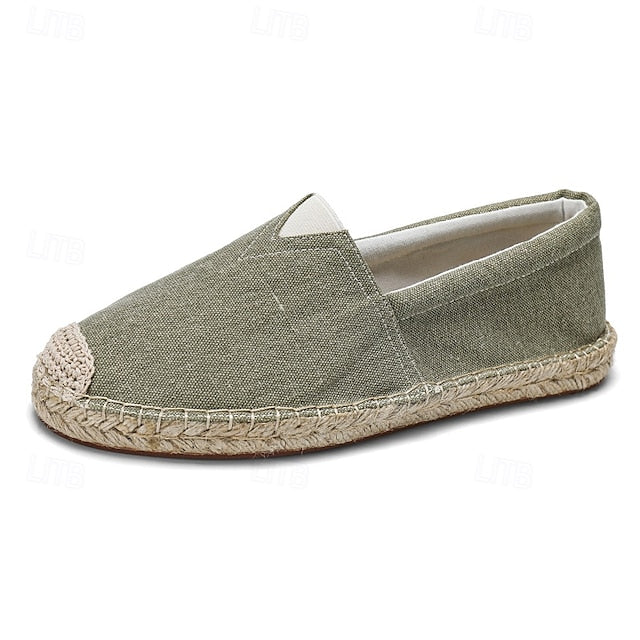 Shoes Slip-On Men's Rope with Canvas Red Espadrille Jute