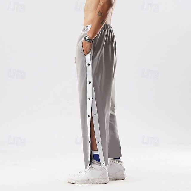 Split Sweatpants Away Pants Men's Basketball Snap High Tear