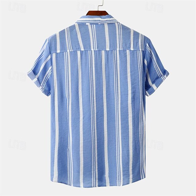 Men's Casual Beach Up Button Summer Shirt