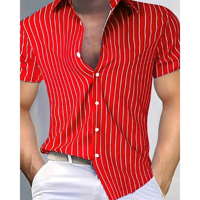 Casual Beach Button Up Men's Shirt Summer