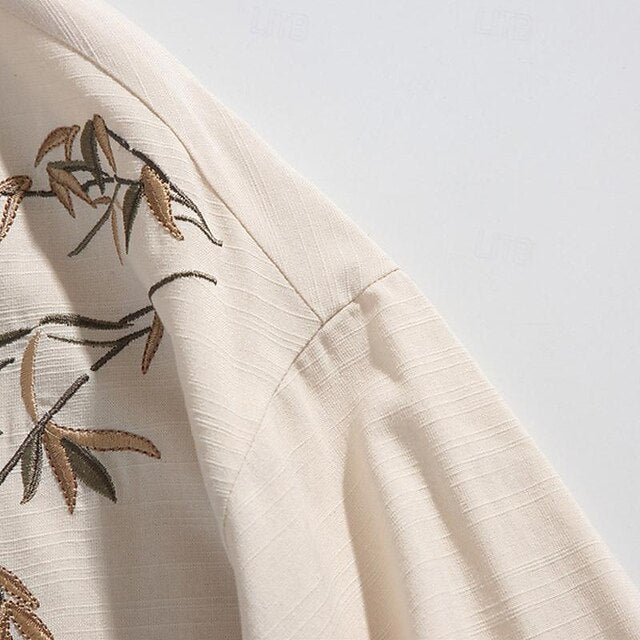 Men's Cotton Linen Shirt White