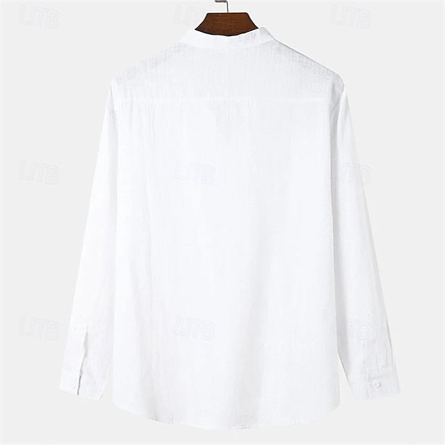 Shirt Beach Summer Casual Popover Men's