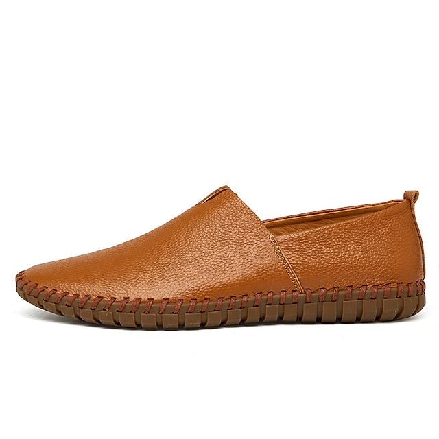 Leather Men's Loafers Slip-On