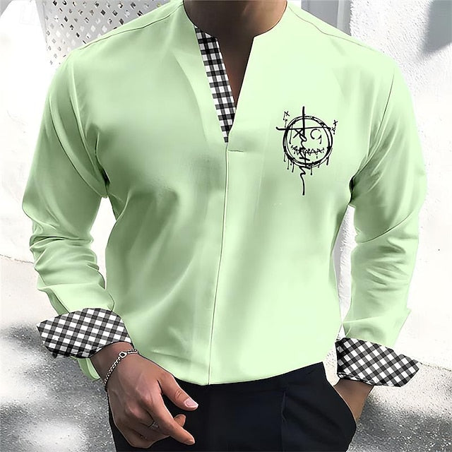 Shirt Beach Casual Men's Button Summer Up