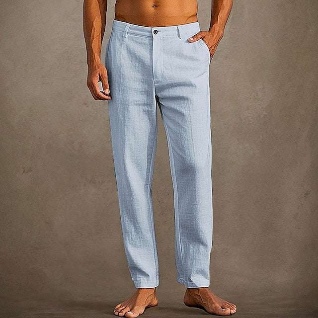 Trousers Pants Pants Pocket Linen Pants Summer Beach Men's