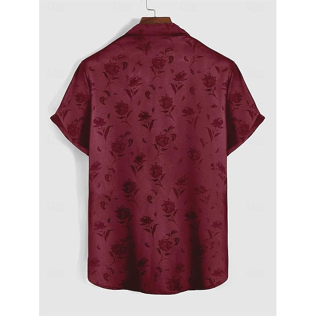 Up Beach Button Casual Shirt Men's Summer