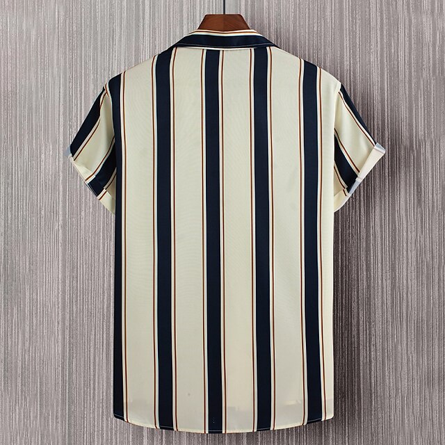 Summer Shirt Button Up Beach Men's Casual