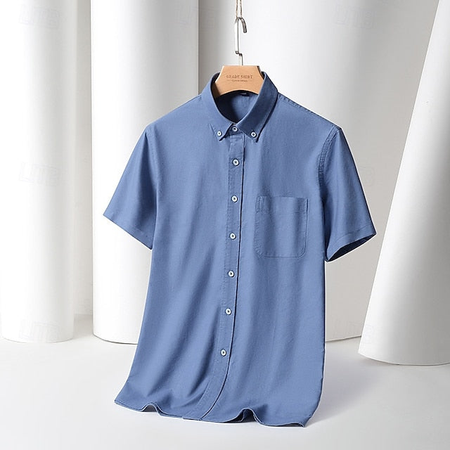 Casual Up Men's Summer Shirt Beach Button