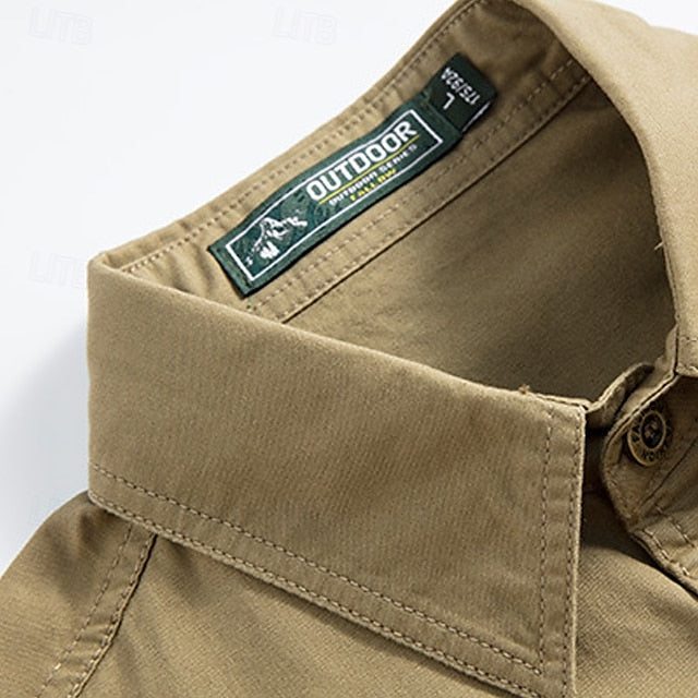 Shirts Button Shirt Men's Workwear Work Casual