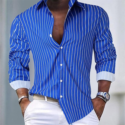 Men's Button Casual Up Shirt Pink Summer
