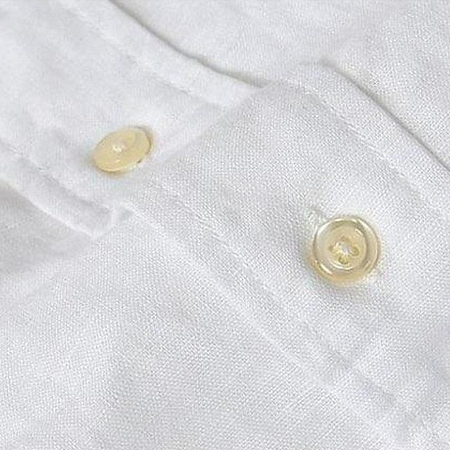 Shirt Casual Cotton Men's Linen