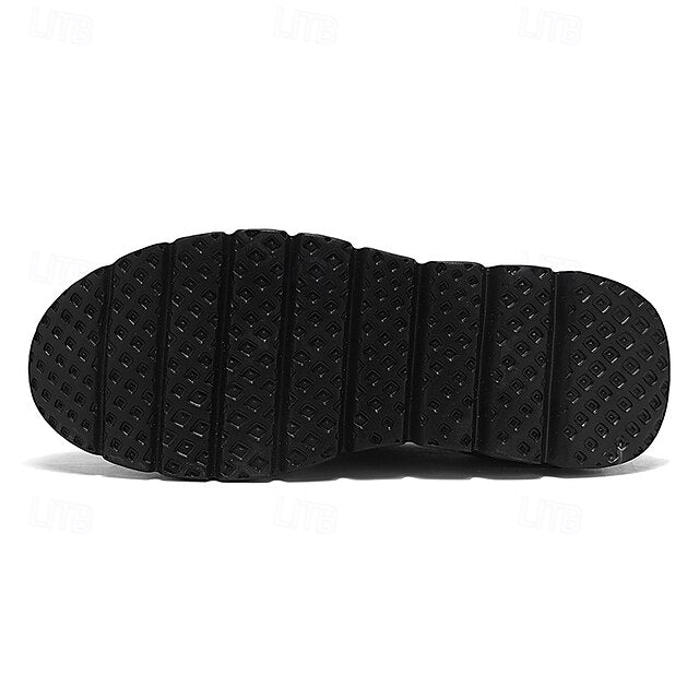 Breathable Men's Sneakers – Lightweight Knit Lace-Up