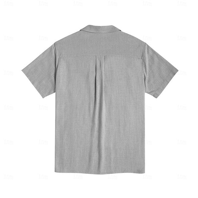Men's Hawaiian Linen Summer Shirt Beach