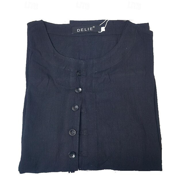 Beach Summer Men's Linen Solid Shirt
