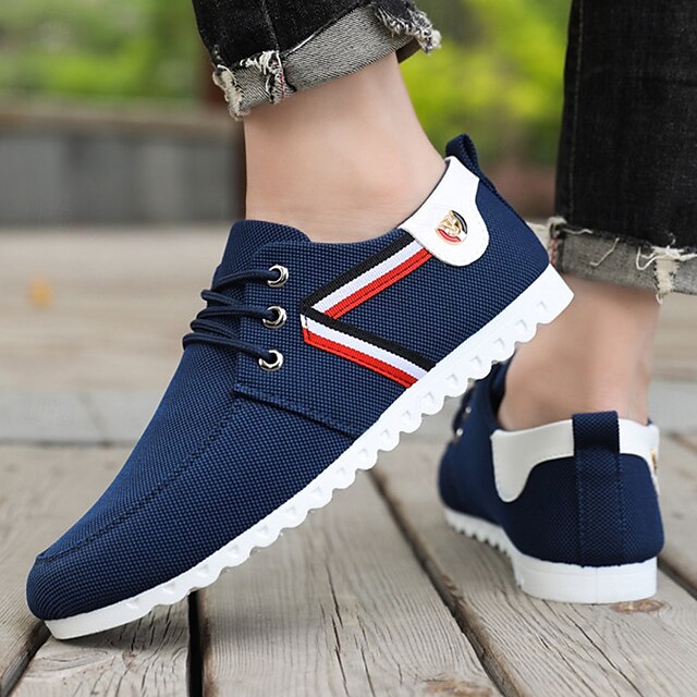 and Navy Nylon Tan Casual Men's Sneakers – Breathable