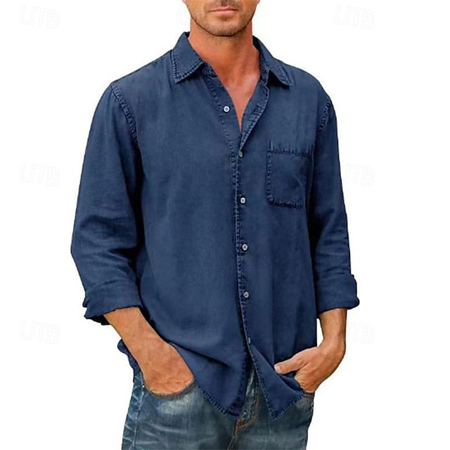 Shirt Casual Button Beach Men's Up Summer
