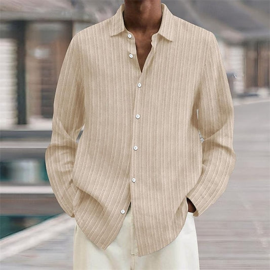 Shirt Casual Beach Summer Up Men's Button