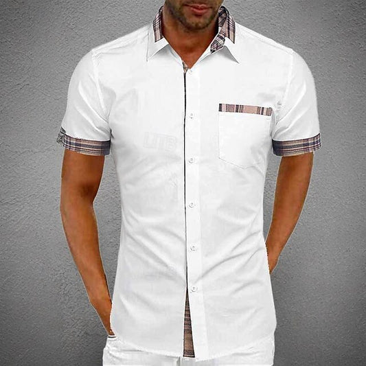 Summer Men's Casual Button Beach Shirt Up
