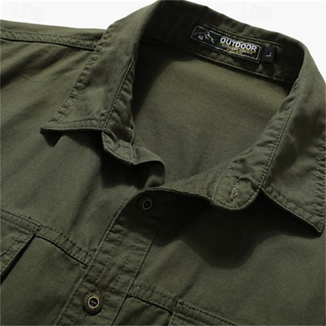 Cargo Men's Summer Button Shirt Up Casual
