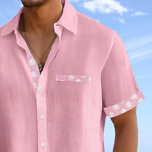 Shirt Top V Sleeve Short T Tee Men's