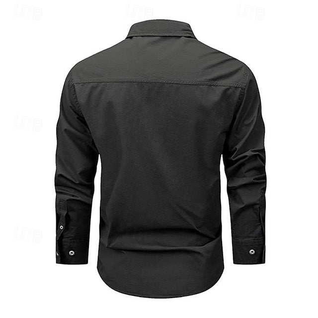 Work Shirts Workwear Men's Button Casual Shirt
