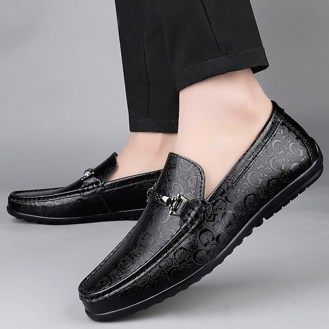 Leather Sneakers Woven – Men's Faux Blue Nylon