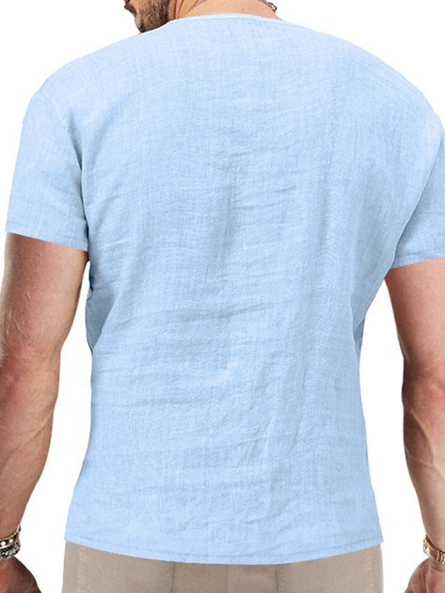 Men's Hawaiian Shirt Summer Plain Casual Beach