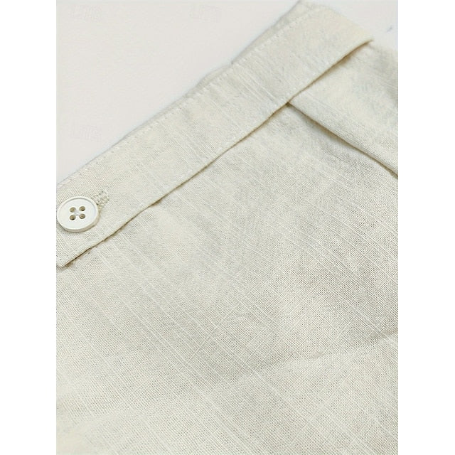 Summer Men's Popover Shirt Beach Plain