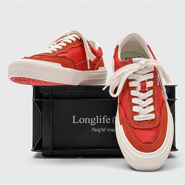 Comfortable Canvas Sneakers Slip Walking Casual Men's Suede