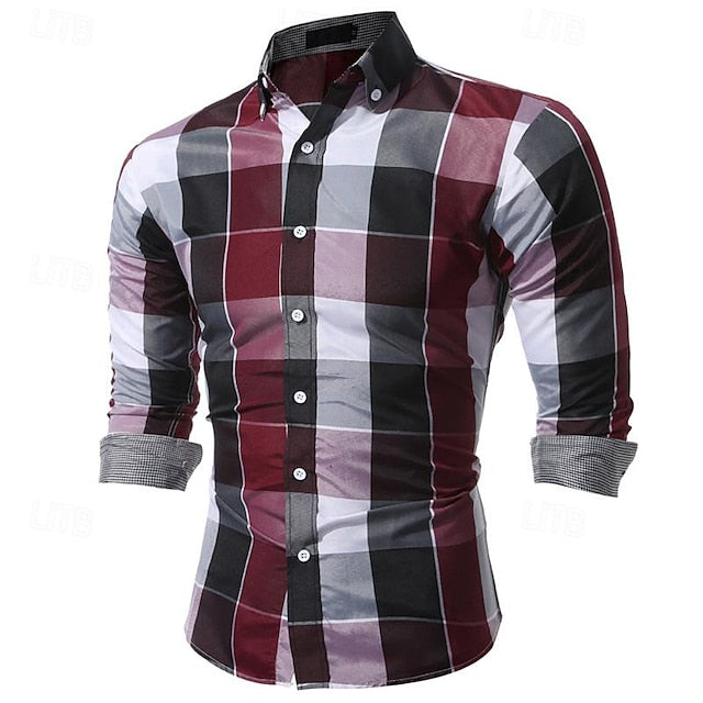 Corduroy Casual Men's Plain Up Shirt Button