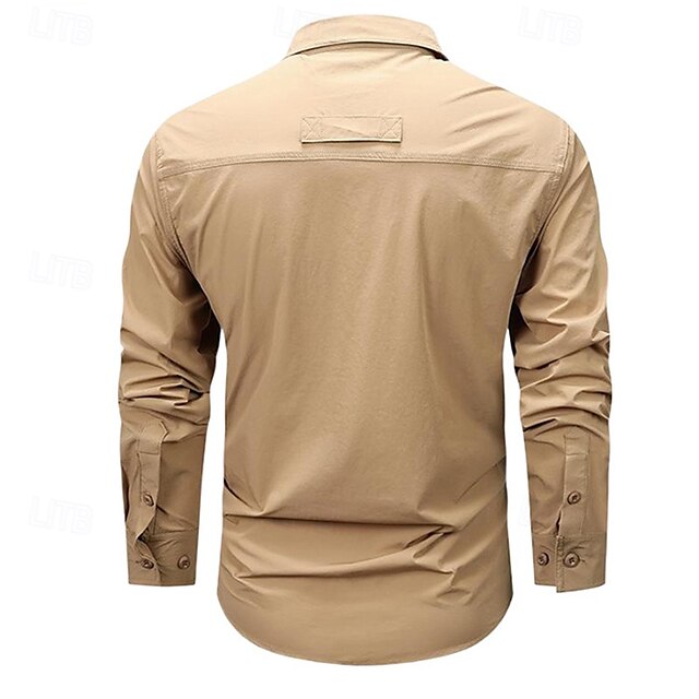 Workwear Shirts Button Shirt Men's Work Up