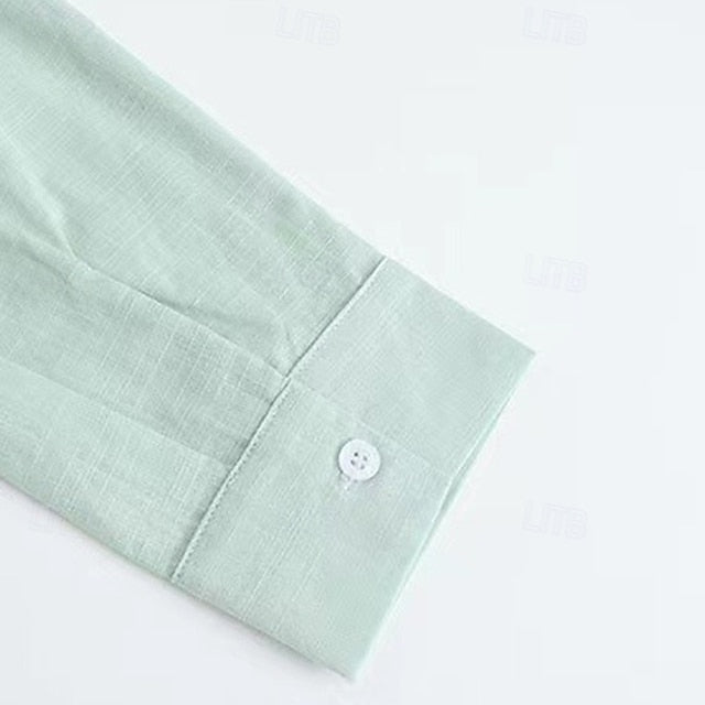 Shirt Beach Summer Casual Popover Men's