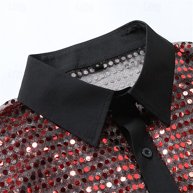 Men's Button Shirt Up Disco Prom Casual