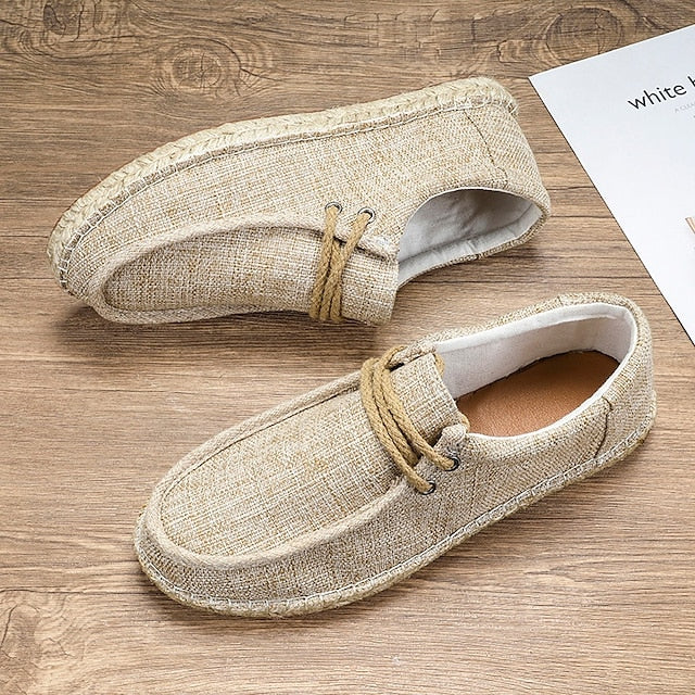 with Men's Rope – Beige Detail Loafers Casual Espadrille