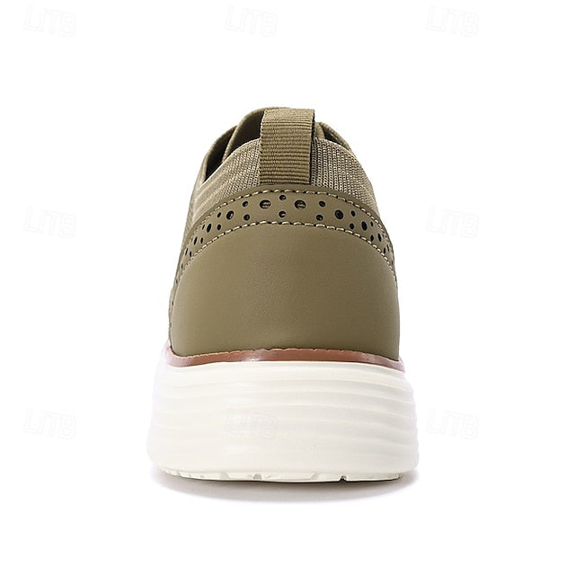 Lace-Up - Sneakers Men's Breathable Brogue Knit Casual