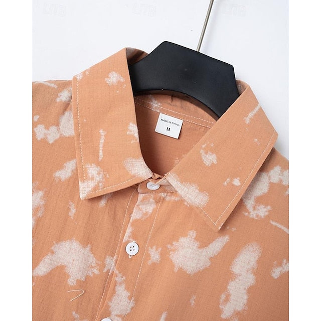 Up Button Men's Shirt Beach Summer Casual