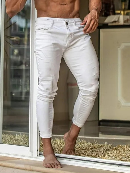 Skinny Chinos Pants Men's Trousers Chino Casual