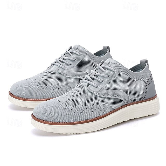 Lace-Up - Sneakers Men's Breathable Brogue Knit Casual