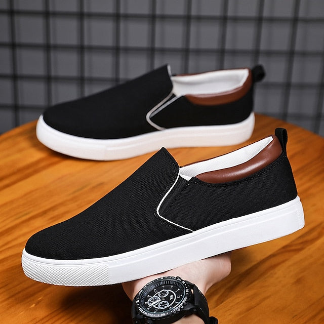 Men's Size Plus Walking White Sneakers Skate Shoes