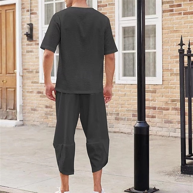 2 Shirt Set Piece Men's Sets Matching Summer