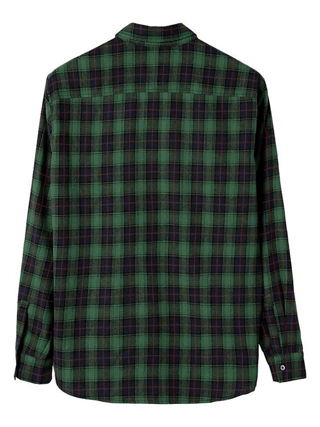 Yellow Casual Button Shirt Men's Up Green Red