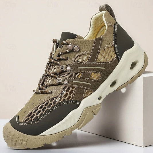 Outdoor Trail Running Sneakers Hiking Men's Durable - Khaki