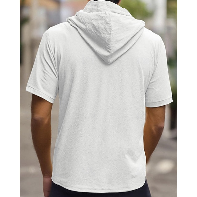 Up Shirt Men's Casual Linen Plain Button