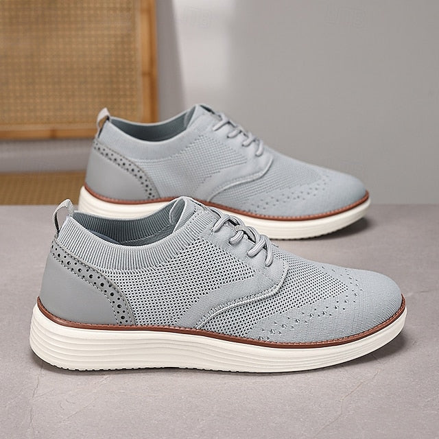 Lace-Up - Sneakers Men's Breathable Brogue Knit Casual